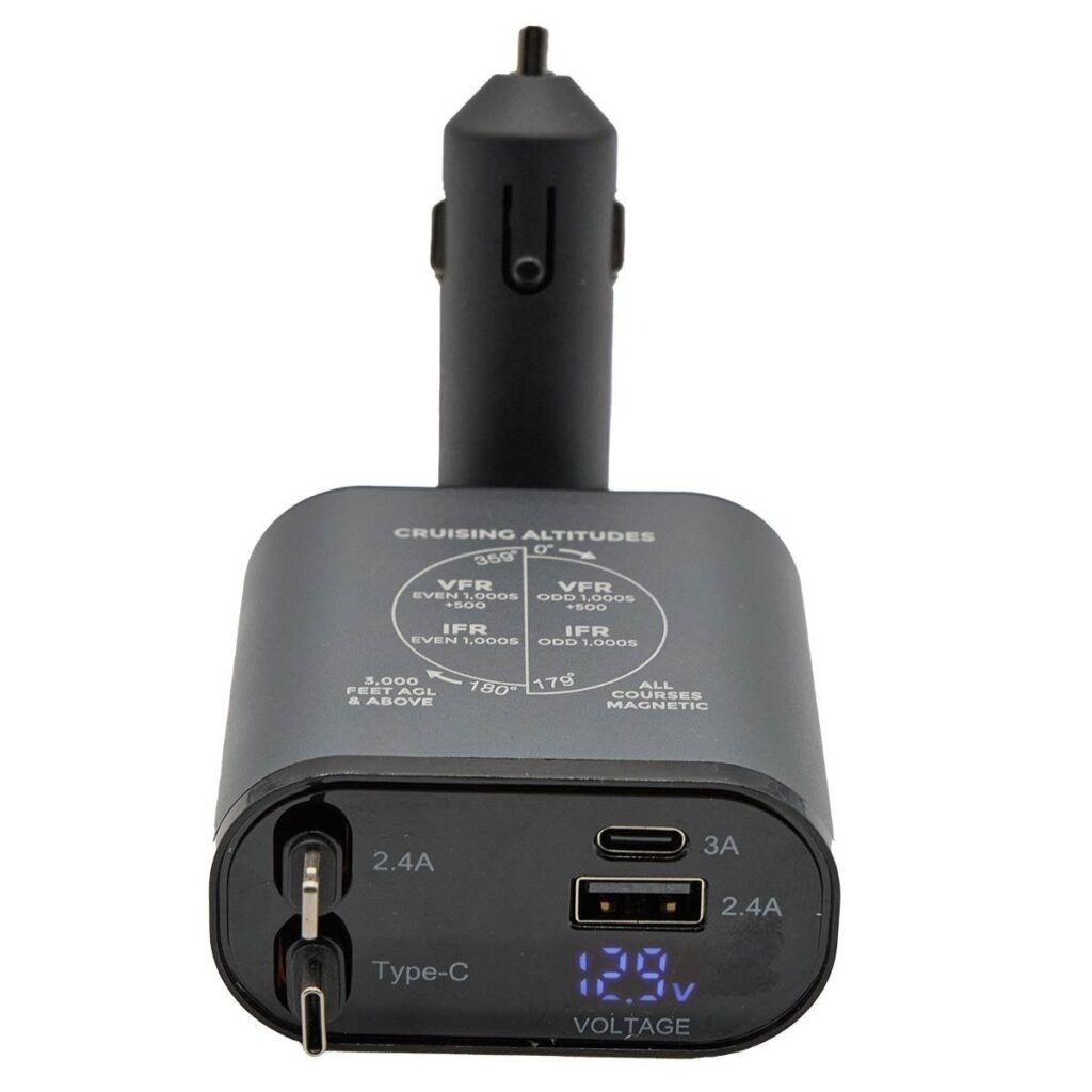 Flight Gear Retractable Charger with LED Screen