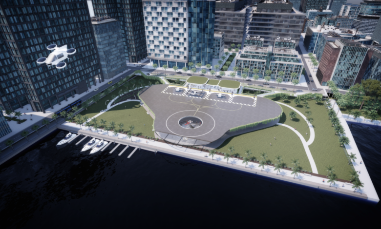 Atlantic Aviation Ferrovial vertiport aam evtol air taxi