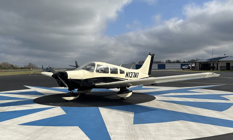 Small plane on the ground