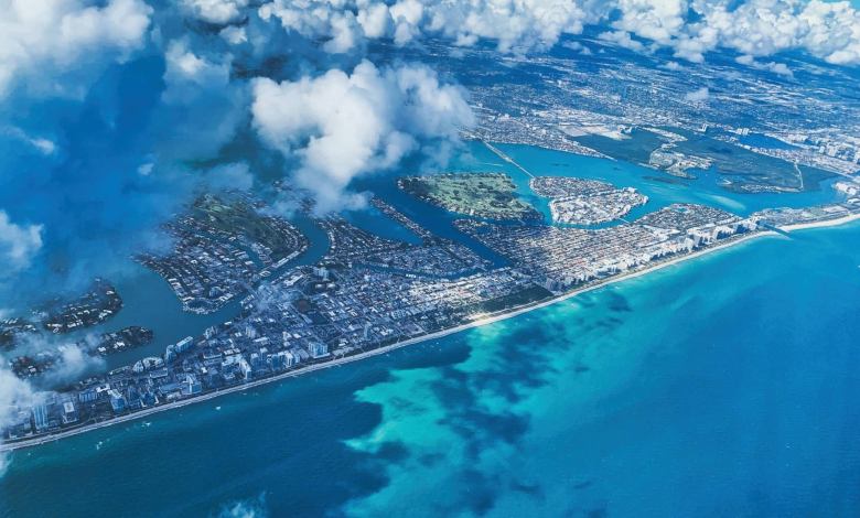 Flying over Miami