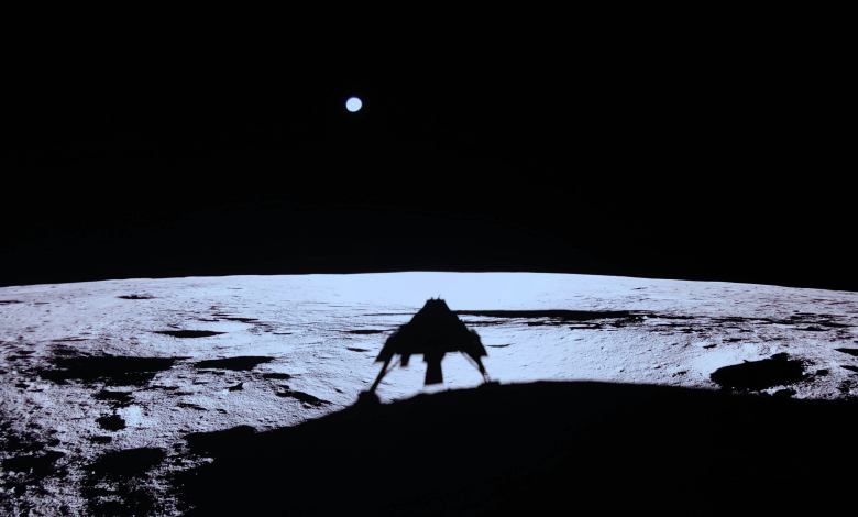 Firefly Aerospace Blue Ghost lunar lander on the moon