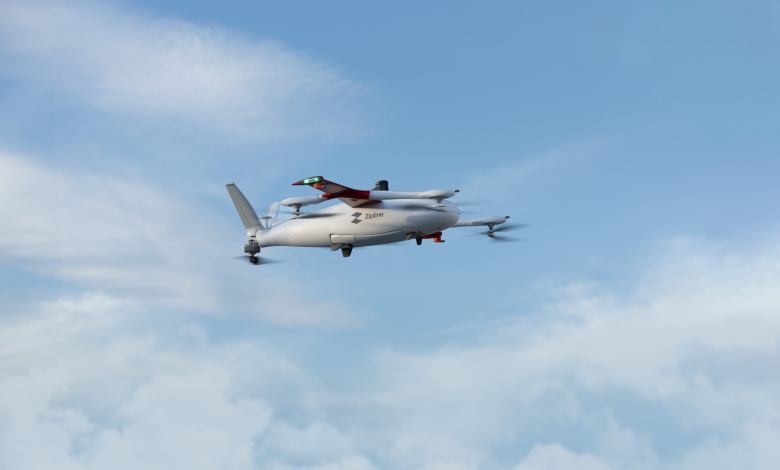 Zipline delivery drone