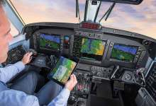 A view of Garmin Pilot widgets and NavTrack. [Adobe Stock]