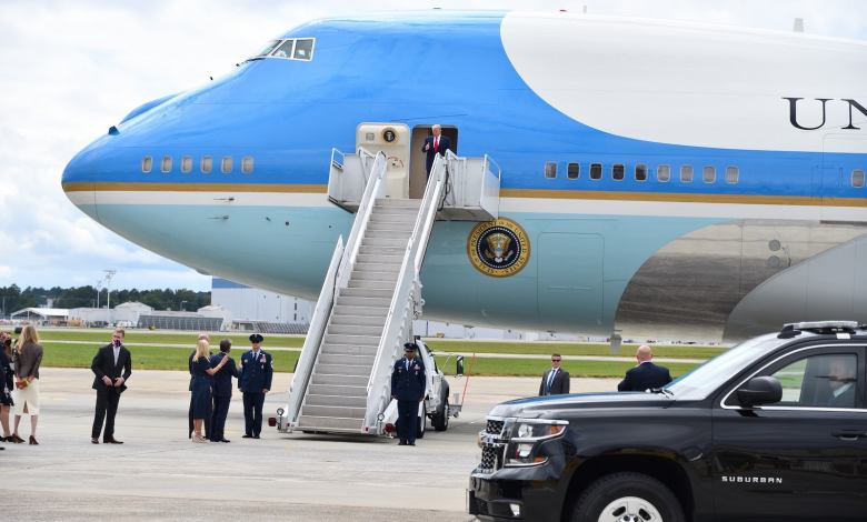 Trump on Air Force One