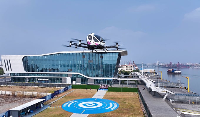 EHang EH216-S self flying electric air taxi