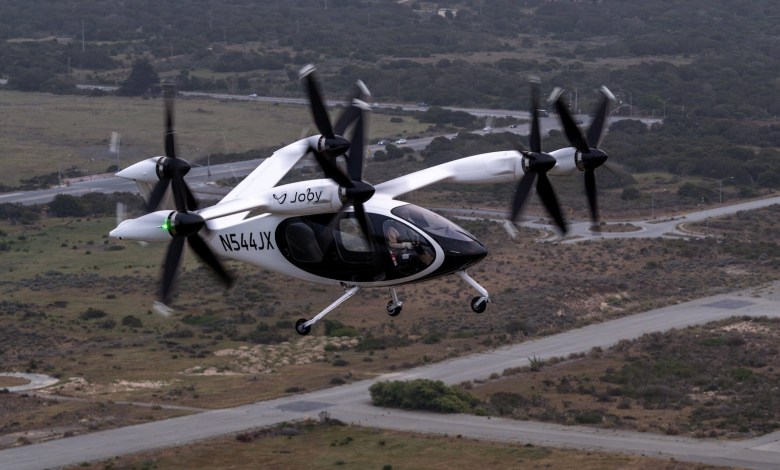 Joby Aviation crewed eVTOL air taxi transition test flight