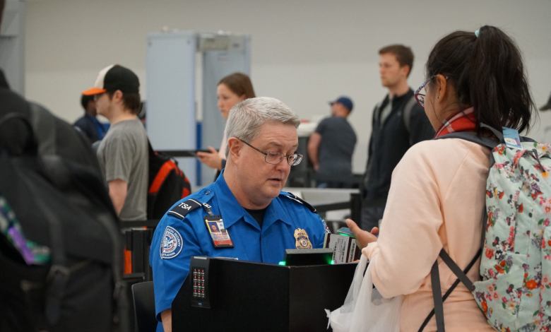 TSA screening airport passenger