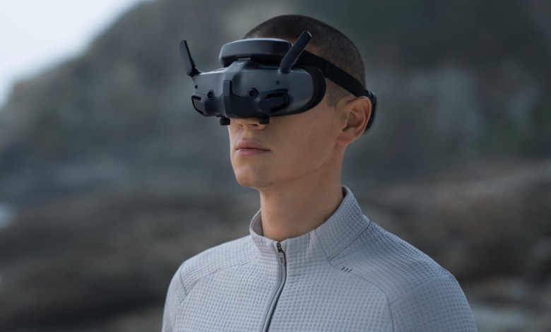 Man wearing FPV headset