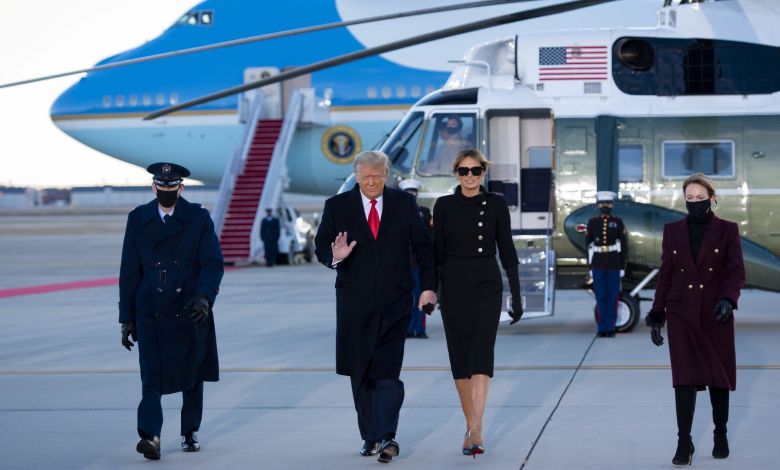 President Donald Trump Boeing 747 Air Force One