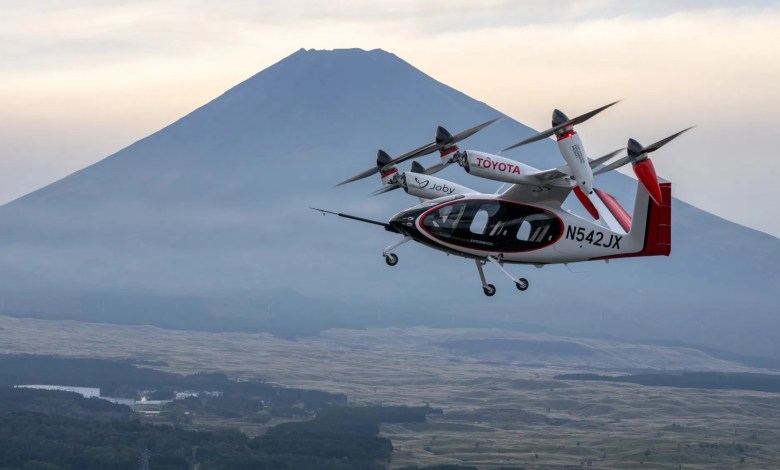 Toyota branded Joby Aviation electric eVTOL air taxi in Japan
