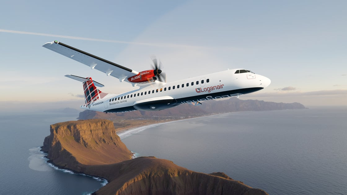 ATR LoganAir hydrogen electric powertrain ZeroAvia
