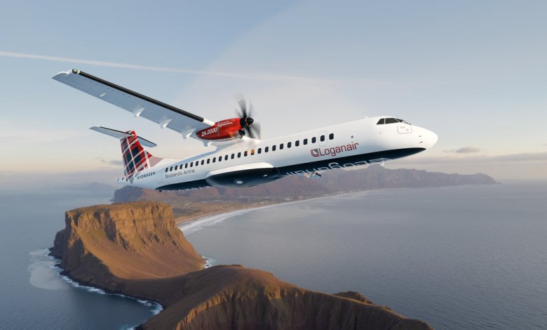 ATR LoganAir hydrogen electric powertrain ZeroAvia