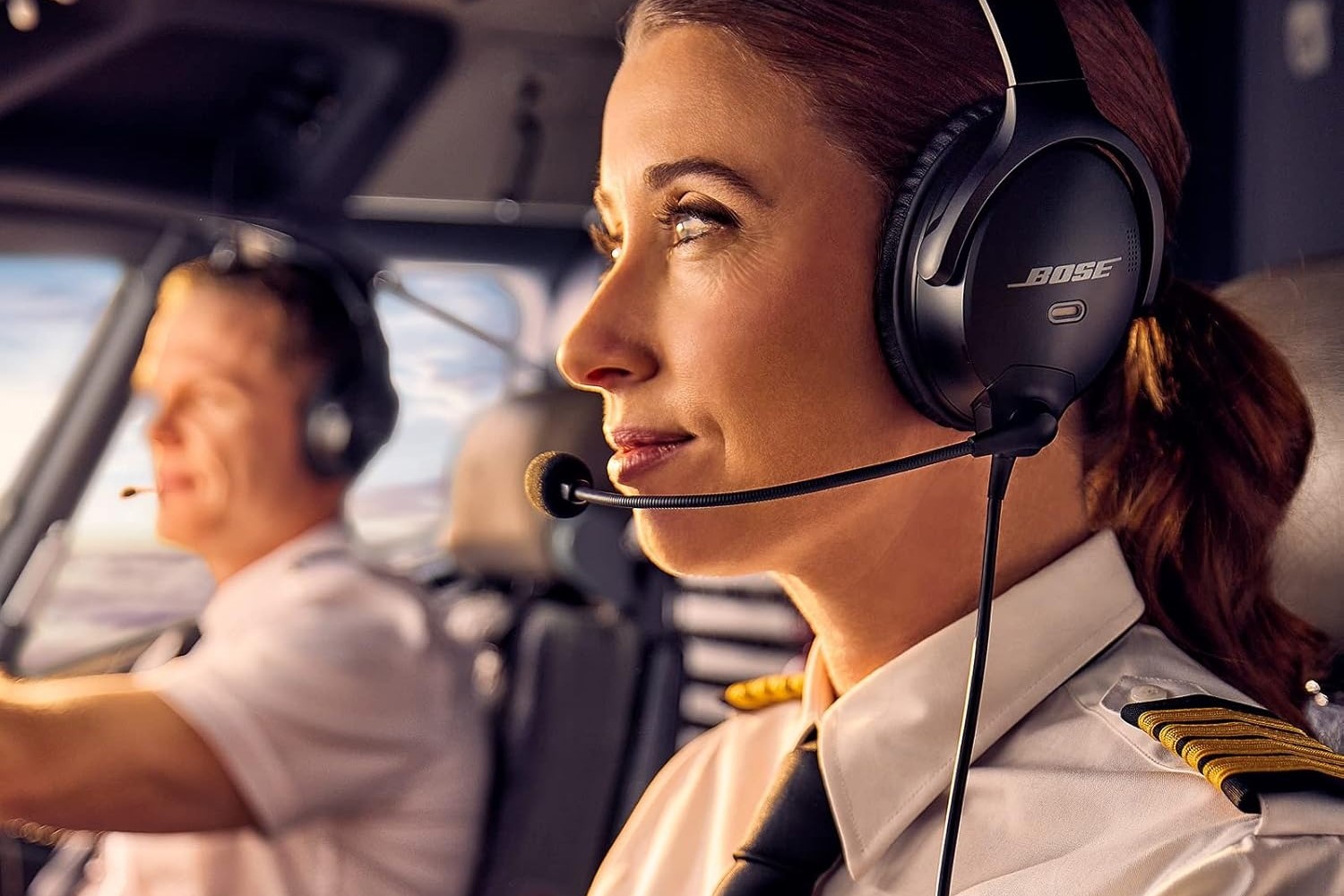 Bose, Lightspeed, and David Clark are among the headset brands popular with airline pilots.