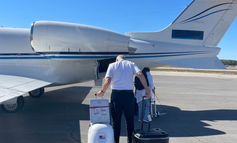 Pulse Charter Connect aerial organ transport
