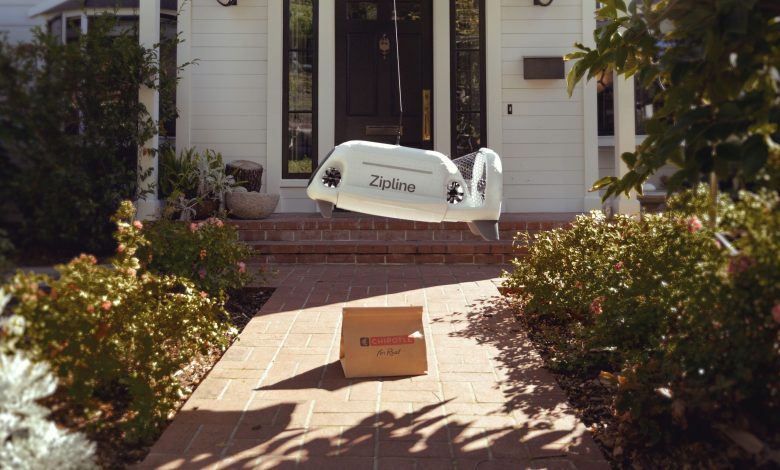 Zipline drone delivery Chipotle