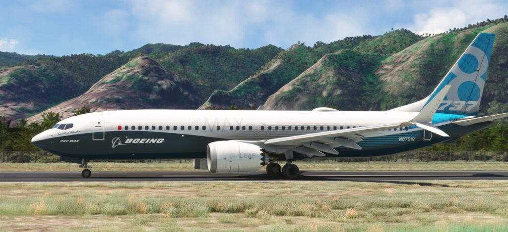 Middle: The iFly 737-8 Max is a great new entry into the Boeing line. 