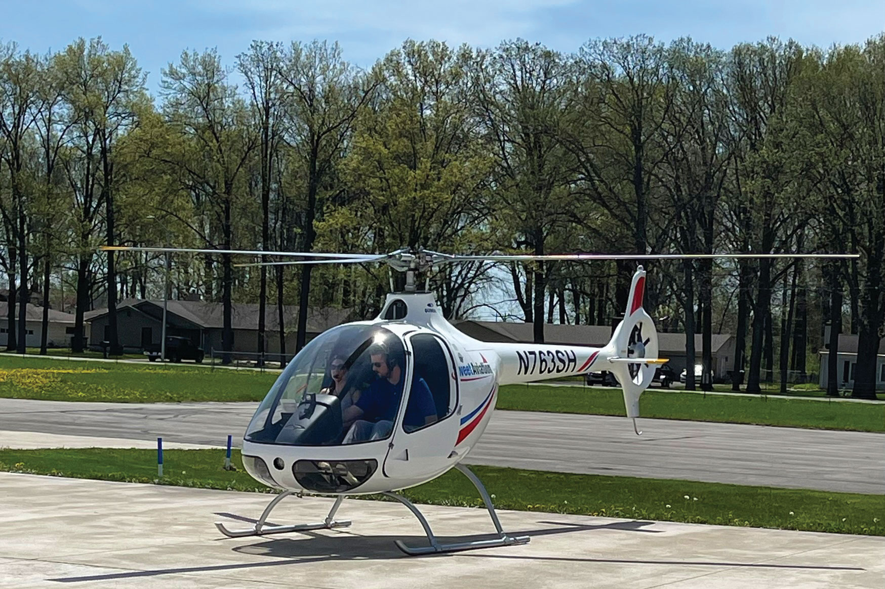 This Guimbal Cabri G2 is about to take off. [Courtesy: Sam Winer]