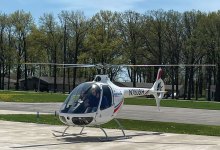 This Guimbal Cabri G2 is about to take off. [Courtesy: Sam Winer]