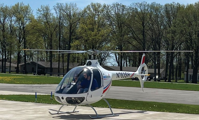 This Guimbal Cabri G2 is about to take off. [Courtesy: Sam Winer]