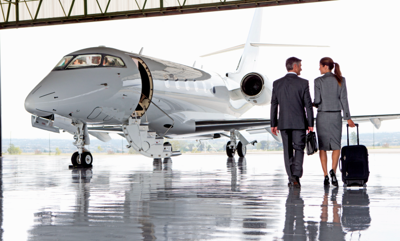 Executives board jet [Shutterstock]