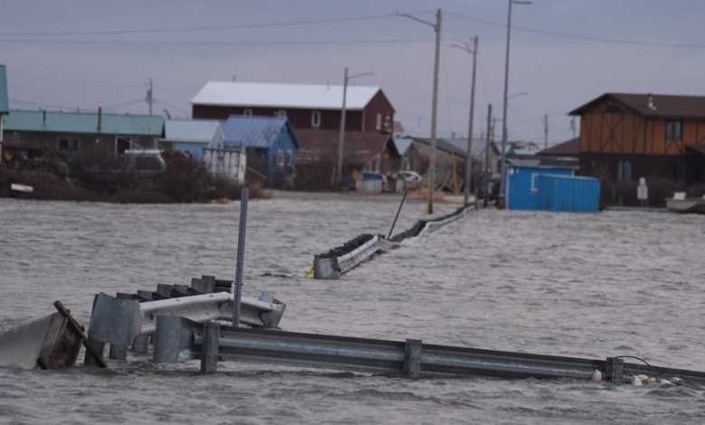 After a storm swamped remote communities in western Alaska, search and rescue efforts are underway using military and state air resources. [Credit: Alaska Division of Homeland Security and Emergency Management Facebook page]
