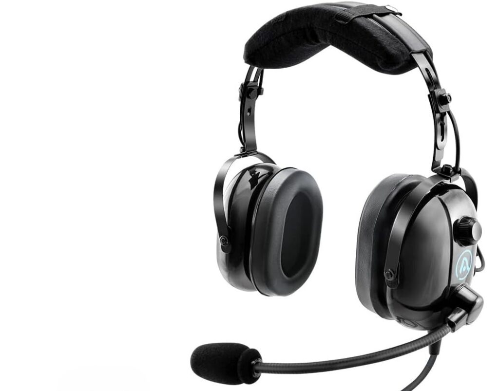 AIRVOICE Aviation Headset for Pilots with Passive Noise Cancellation