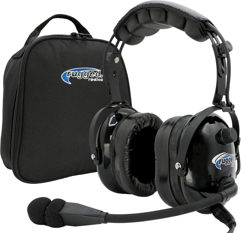 Rugged Air RA900 Premium Stereo Aviation Pilot Headset