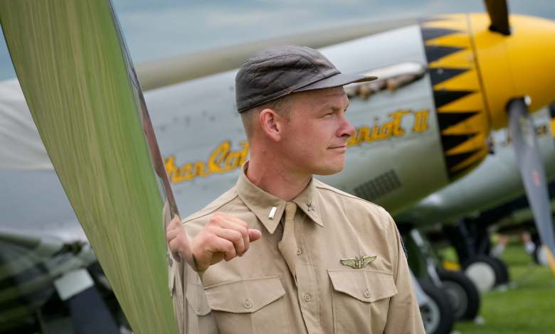 The Warbirds Living History Group provides an area at EAA AirVenture that immerses visitors in a reproduced WWII-era U.S. Army Air Corps base. [Credit: Jim Koepnick]