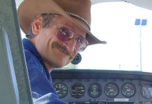 Greg Heifner flying a Cessna 421.