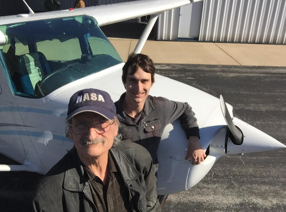 Greg Heifner with his son John, now a licensed pilot.