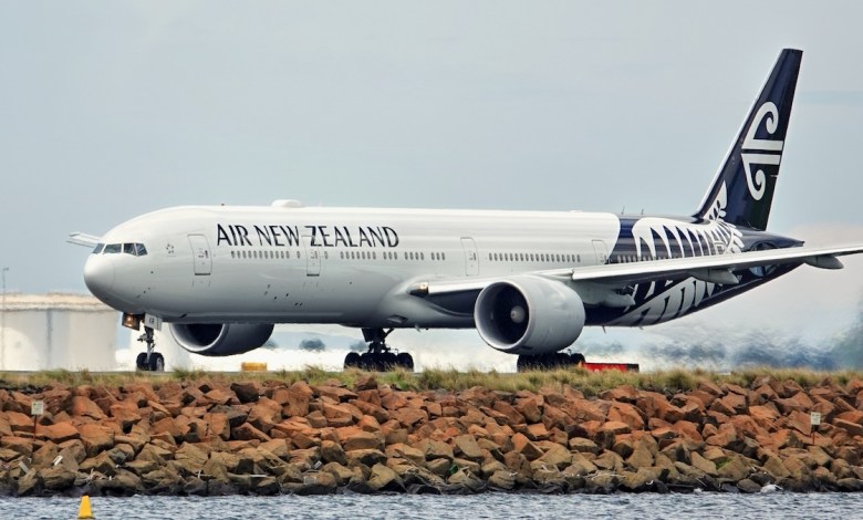 An Air New Zealand Boeing 777.