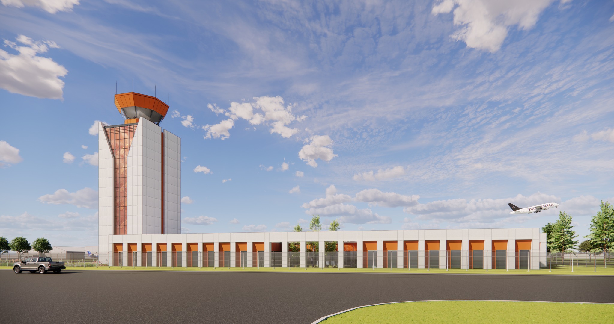 Artist's rendering of the new ATC tower planned for Duluth International Aiport in Minnesota [Credit: Duluth International Airport Facebook page]