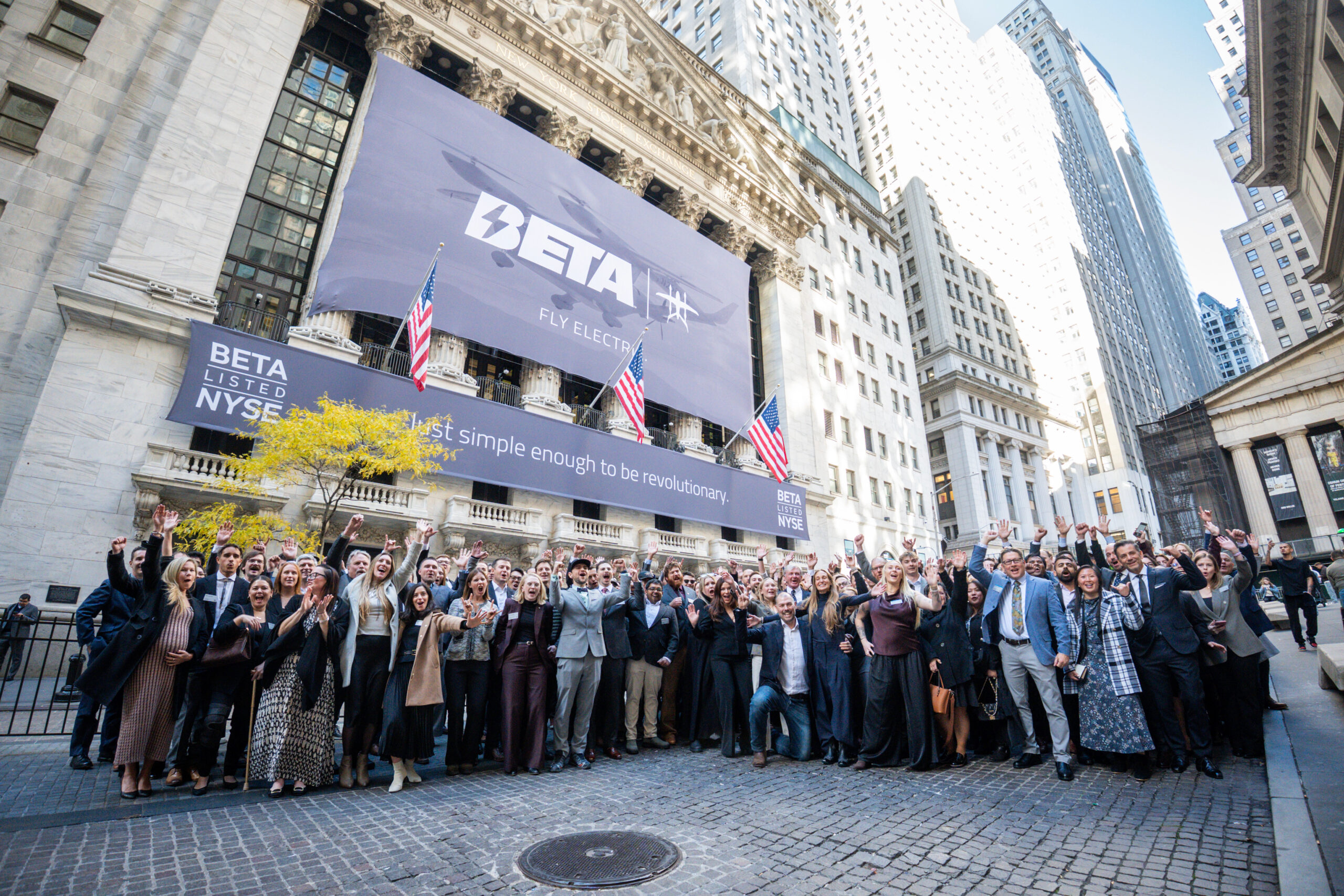 Beta Technologies at the New York Stock Exchange opening bell
