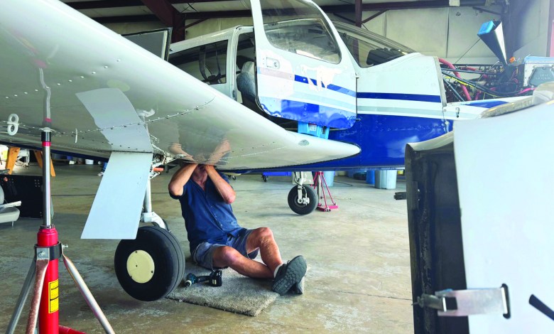 We had to inspect the Piper Arrow's entire landing gear hydraulic system for the issue. [Credit: Les Abend]