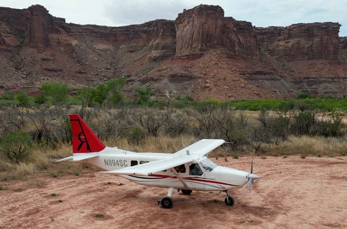 A general aviation airplane in the Moab, Utah, area [Credit: Redtail Air Adventures/Alice Gubler]