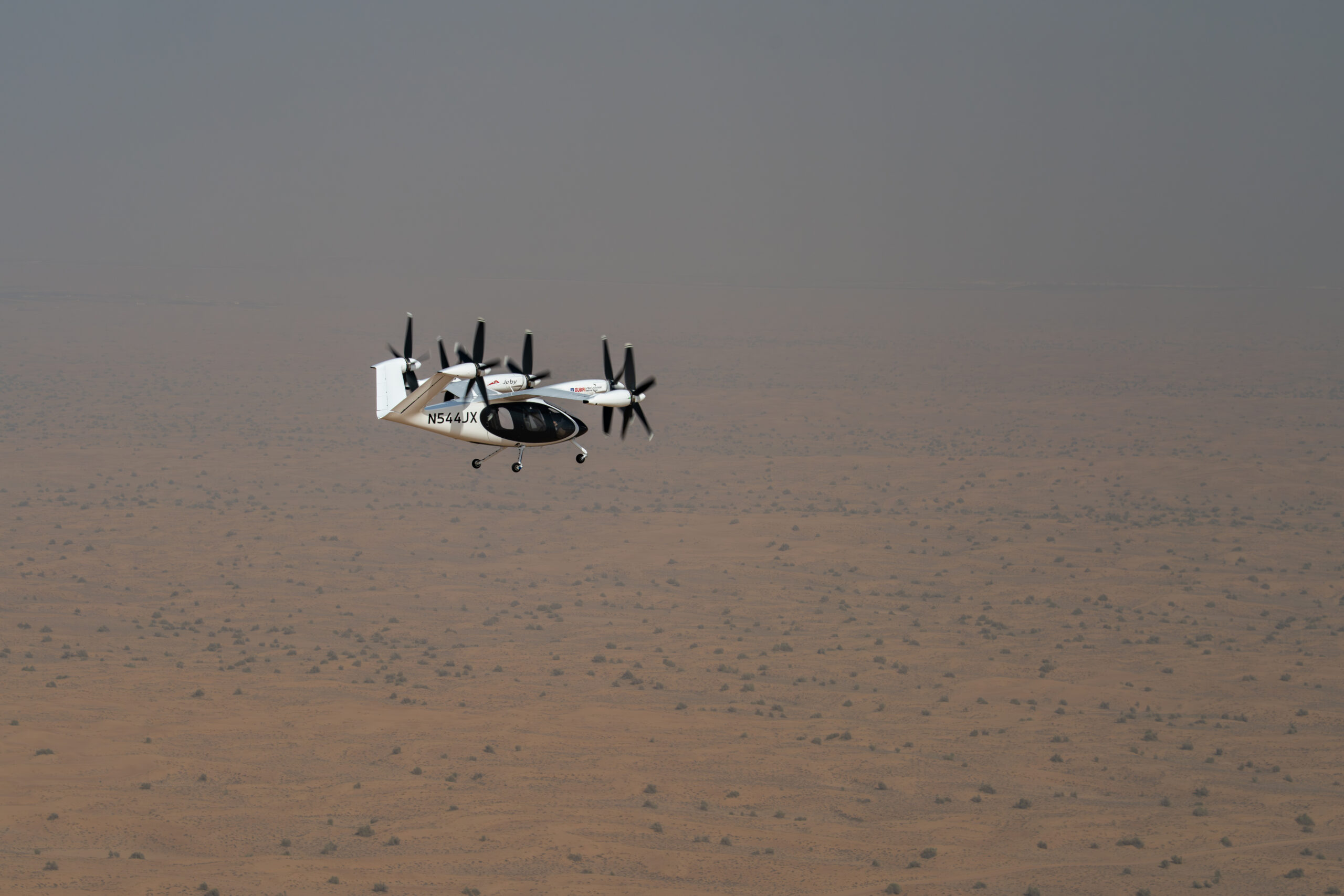 Joby Aviation electric air taxi test flight in Dubai