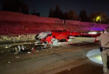An ambulance helicopter crashed on October 6 near Sacramento, California, after losing power for an unknown reason, according to the NTSB’s preliminary report. [Credit: California Department of Transportation District 8]