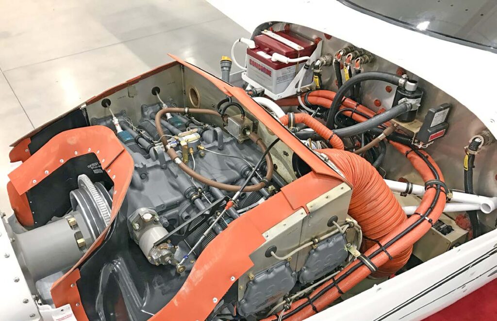 Cirrus switched to the four-cylinder 215-hp Lycoming IO-390 in 2017. [Credit: The Aviation Consumer]