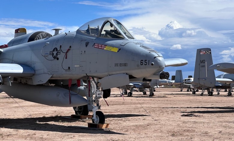 A-10 aircraft in storage at Davis–Monthan Air Force Base