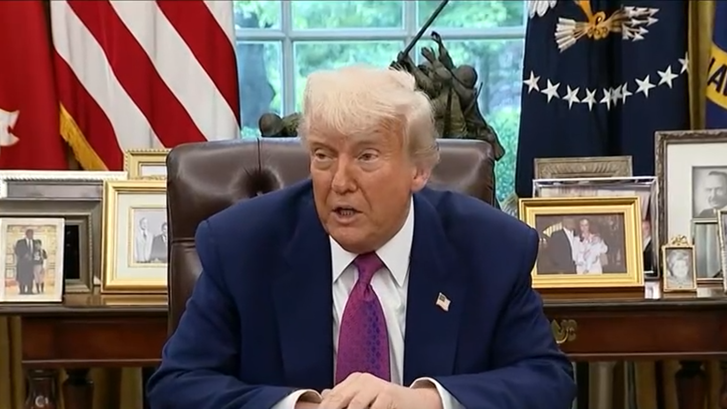 President Donald Trump in the White House