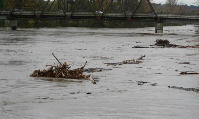 The Snohomish River flooding in 2006.