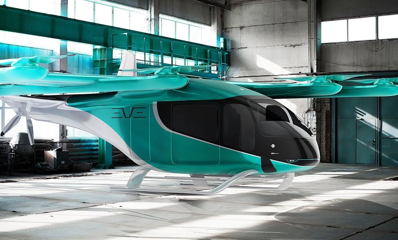 Eve Air Mobility electric vertical takeoff and landing eVTOL air taxi