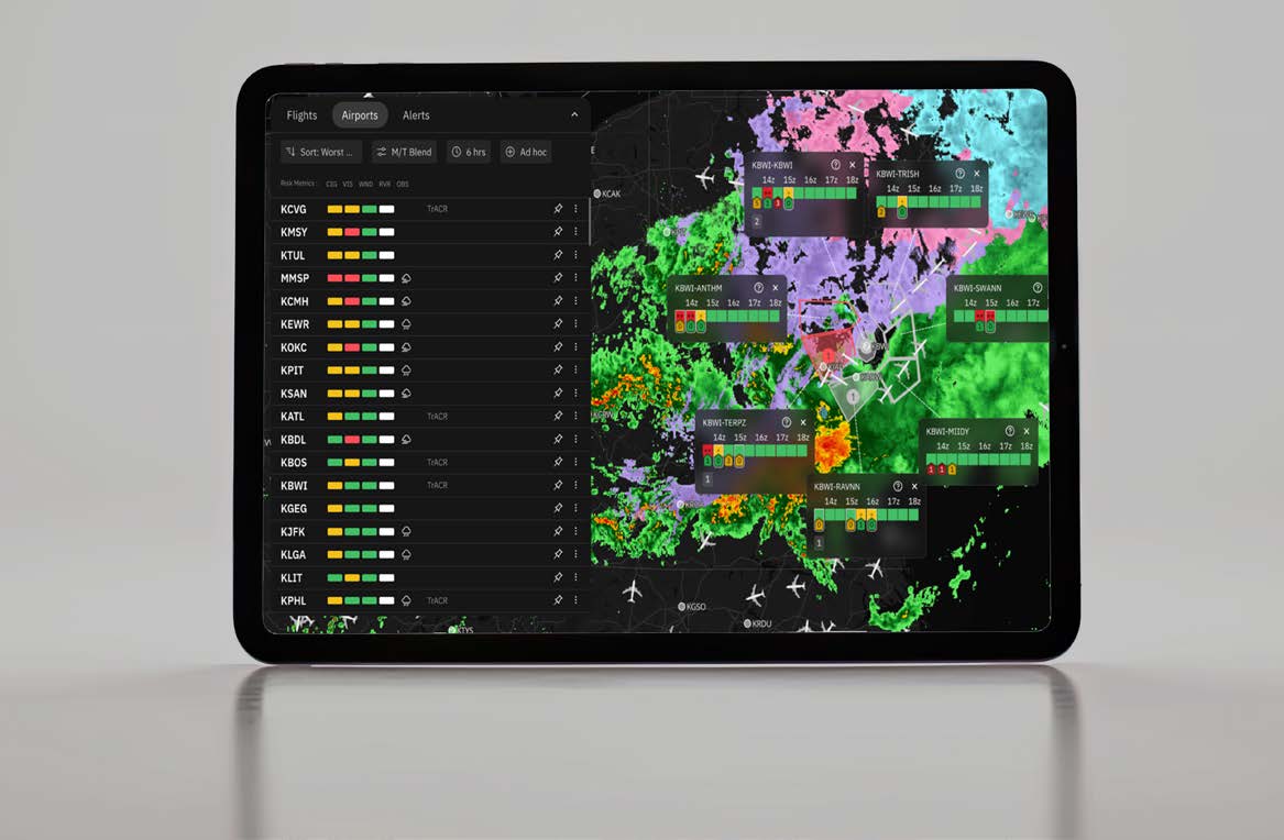 The Maverick Dispatch platform combines all of the WSI products and then adds detailed real-time information for airline operations while tracking flights around the globe. [Credit: Les Abend/Adobe Stock]