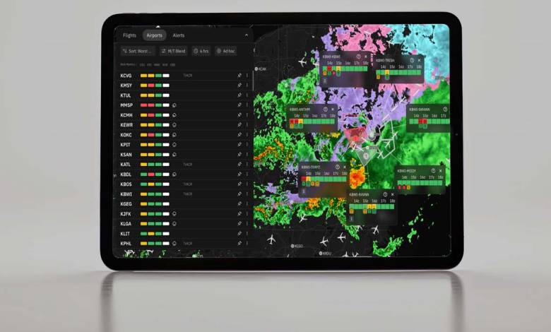 The Maverick Dispatch platform combines all of the WSI products and then adds detailed real-time information for airline operations while tracking flights around the globe. [Credit: Les Abend/Adobe Stock]