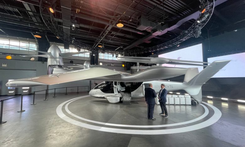 Vertical Aerospace full scale electric air taxi display in Manhattan