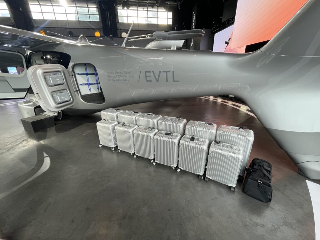 Vertical Aerospace Valo electric air taxi luggage storage