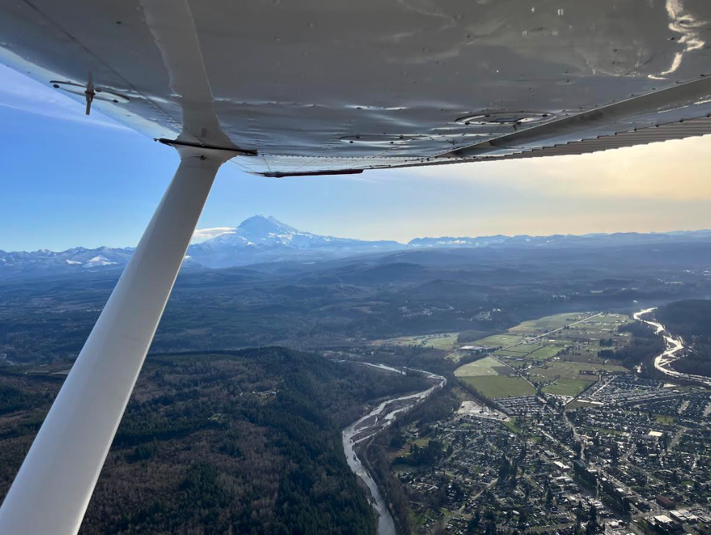 Looking toward Mount Rainier [Credit: Meg Godlewski]
