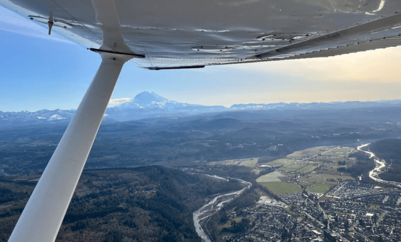 Looking toward Mount Rainier [Credit: Meg Godlewski]