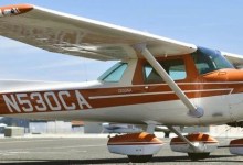 This Cessna sports a classic 1970s paint scheme.