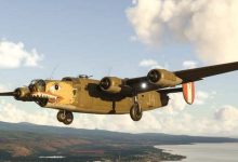 After completing training, Jack Masters’ crew was handed a new B-24 to bring to the Pacific Theater during WWII. [Credit: Sean Siff/MSFS2024]